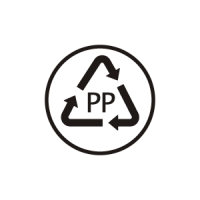 Značka - Recyklace (velká), kód plastu