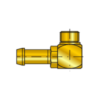 Koncovka s trnem pro hadici, 90°