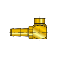 Koncovka s trnem pro nástrčnou hadici, 90°