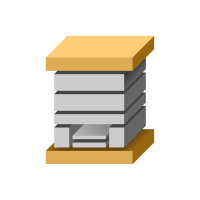 Upínací deska přesazená přes šířku rámu