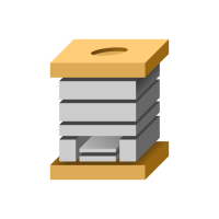 Upínací deska přesazená přes šířku rámu