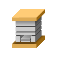 Upínací deska přesazená přes délku i šířku rámu