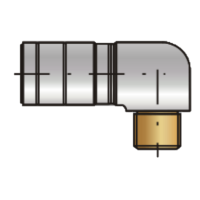 Rychlospojka s vnějším závitem, 90°