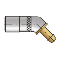 Rychlospojka s trnem pro hadici, 45°