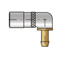 Rychlospojka s trnem pro hadici, 90°
