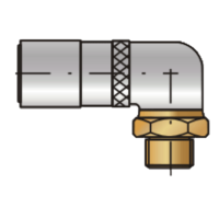 Rychlospojka s vnějším závitem, 90°, kužel 60°