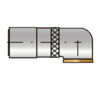 Rychlospojka s vnitřním závitem, 90°