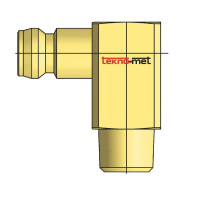 Náustek s vnějším závitem, 90°