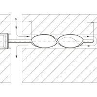 Přepážka spirálová, kónický závit