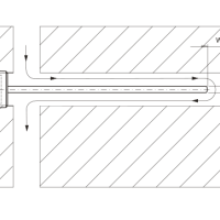 Přepážka rovná, kónický závit
