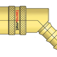 Rychlospojka s trnem pro nástrčnou hadici, 45°