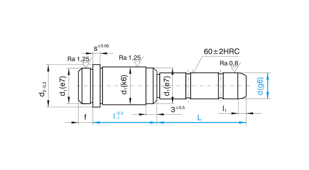 Vodicí sloupek se středicím nákružkem