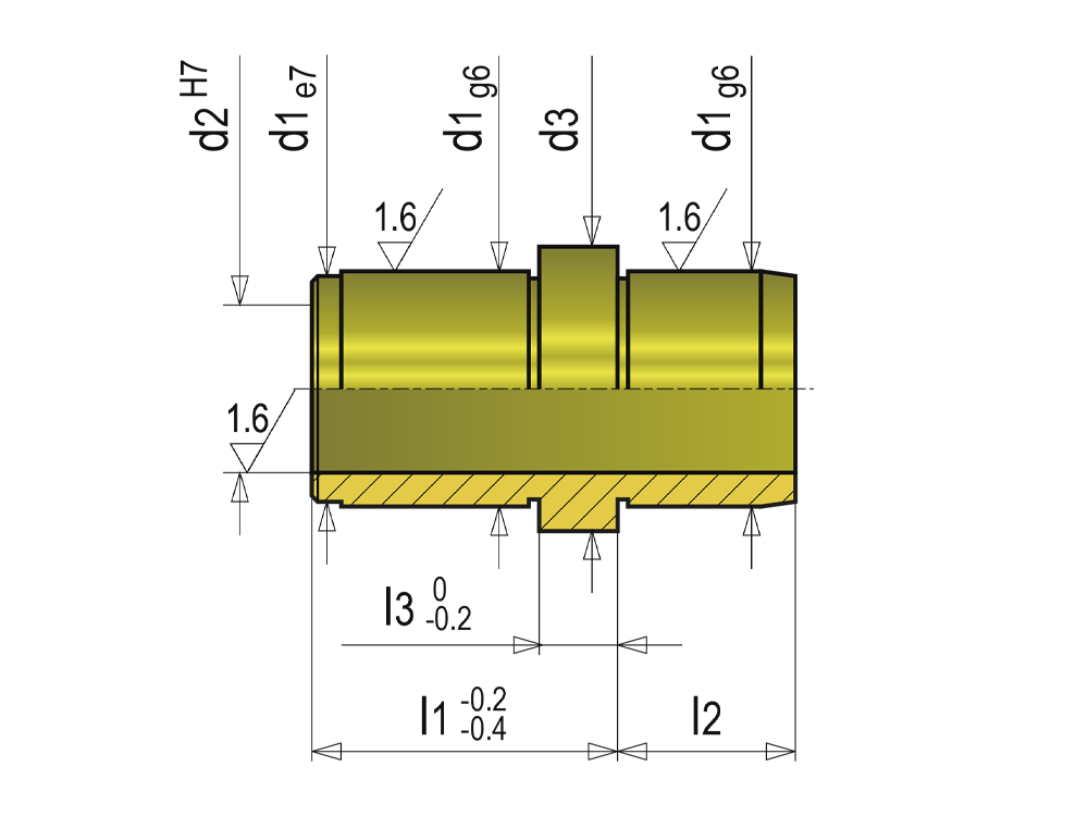 Vodicí pouzdro mosazné