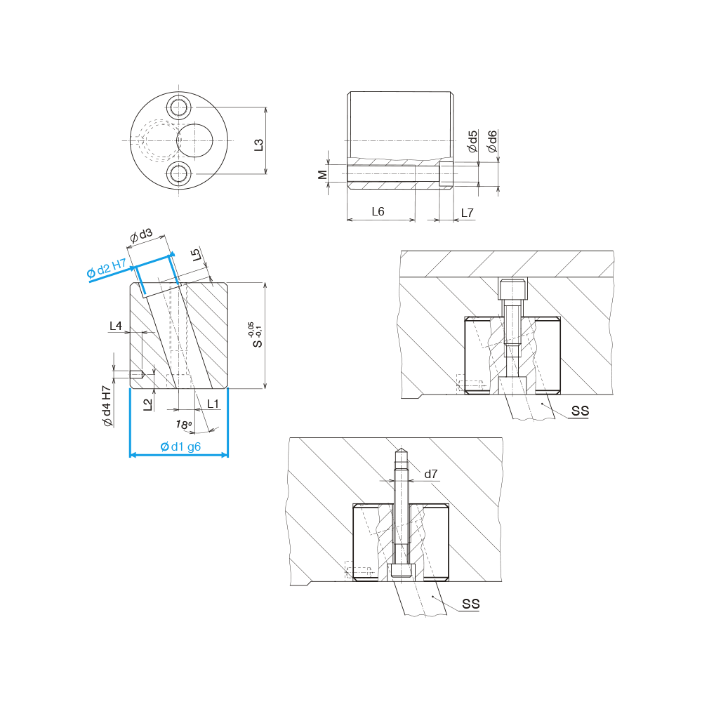 Základna šikmého kolíku