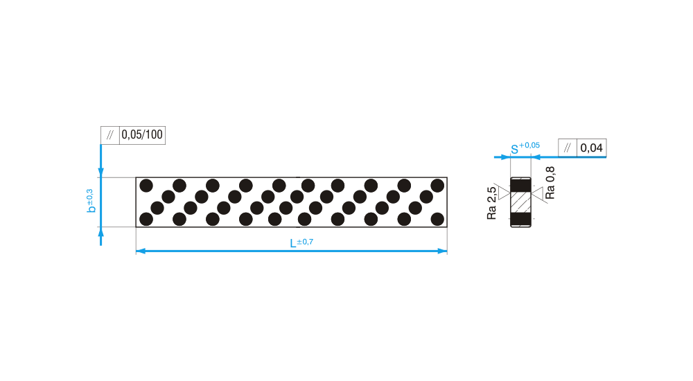 Kluzná destička samomazná