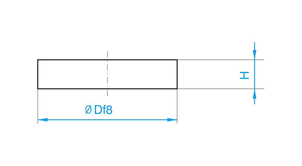 Středicí kroužek bez otvoru, D=90
