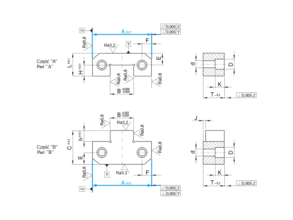 Zámek boční, plochý