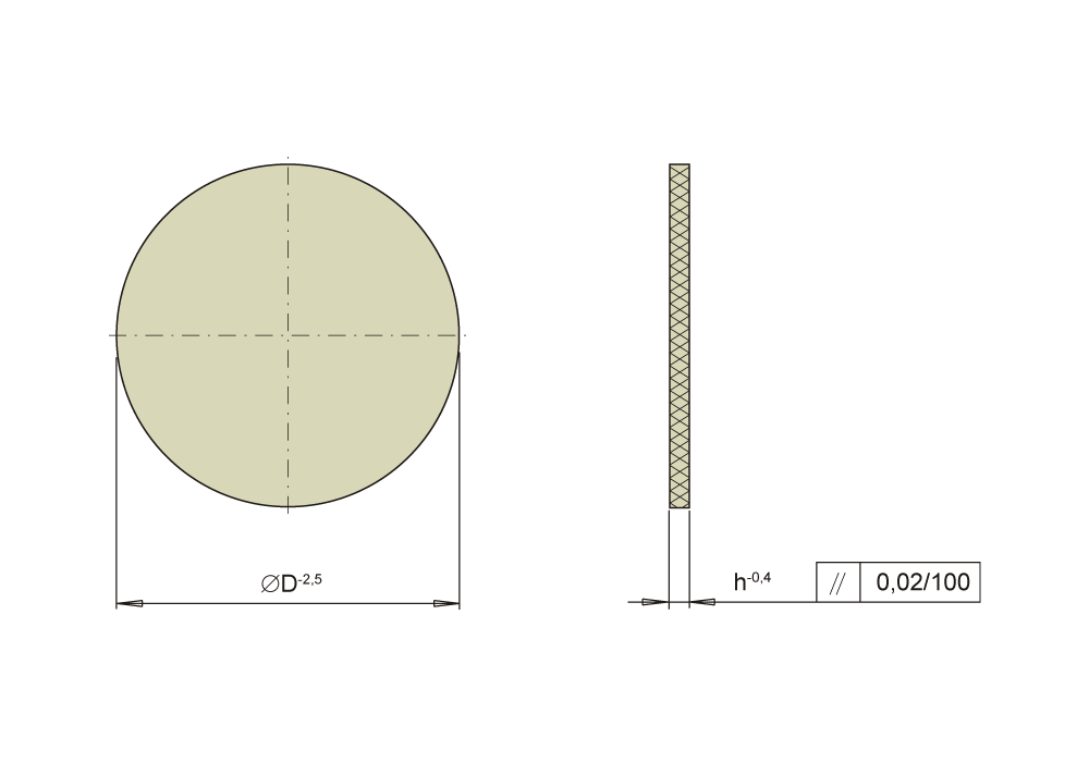 Izolační deska kruhová 600 N/mm2, bez otvoru