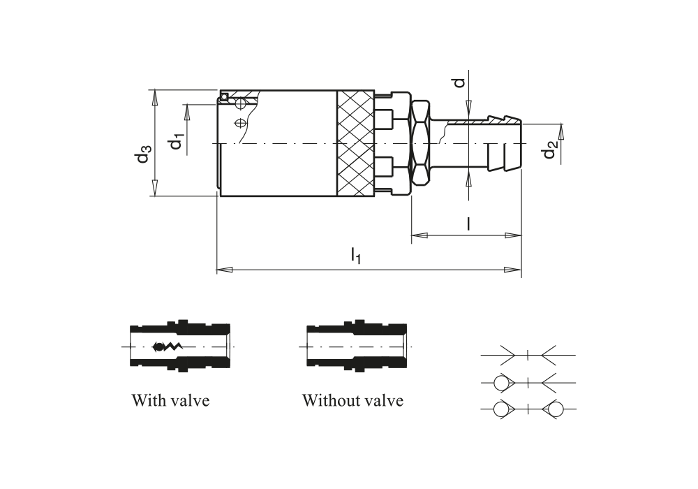 Rychlospojka s trnem pro hadici