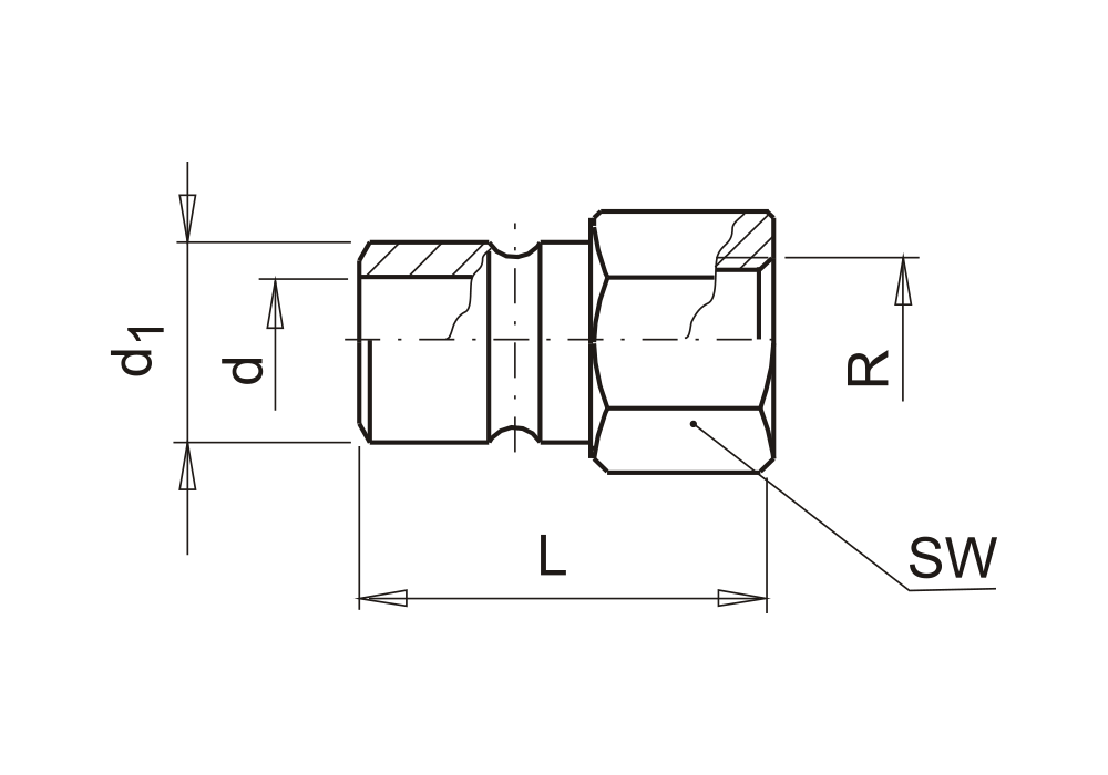 Náustek s vnitřním závitem