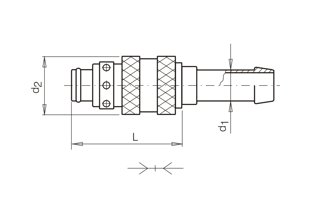 Rychlospojka s trnem pro hadici