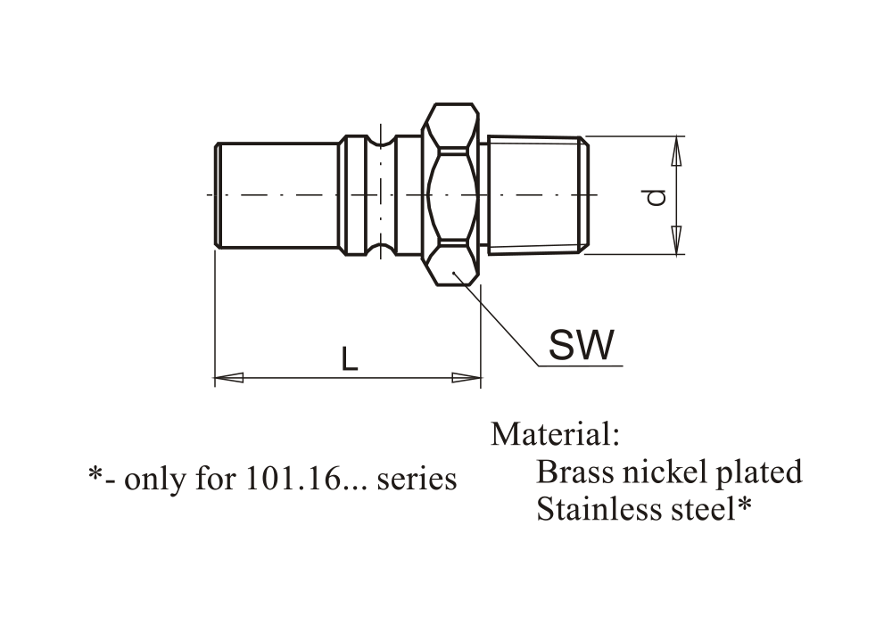 Náustek s vnějším závitem