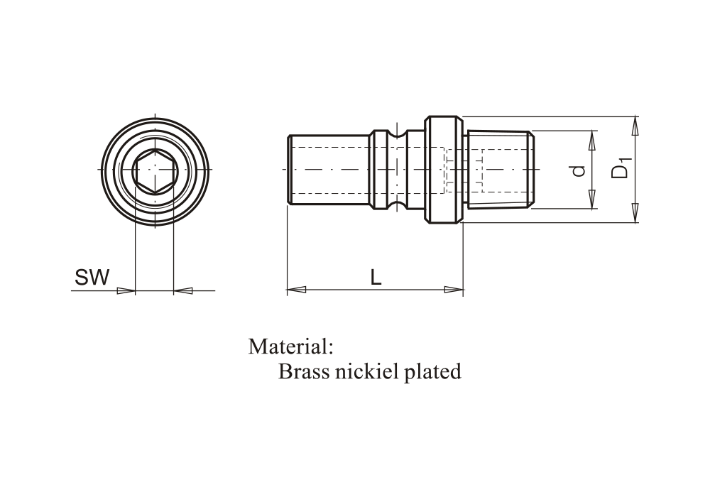 Náustek s vnitřním šestihranem