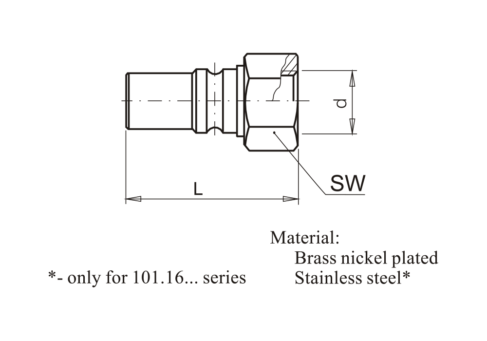 Náustek s vnitřním závitem