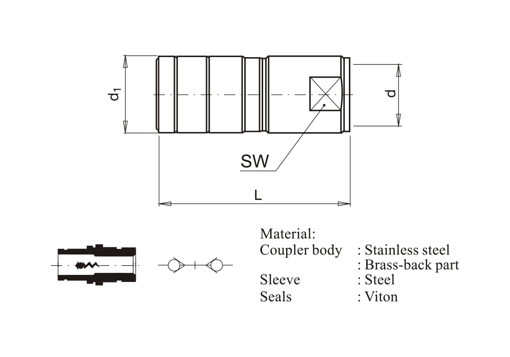 Rychlospojka s vnitřním závitem