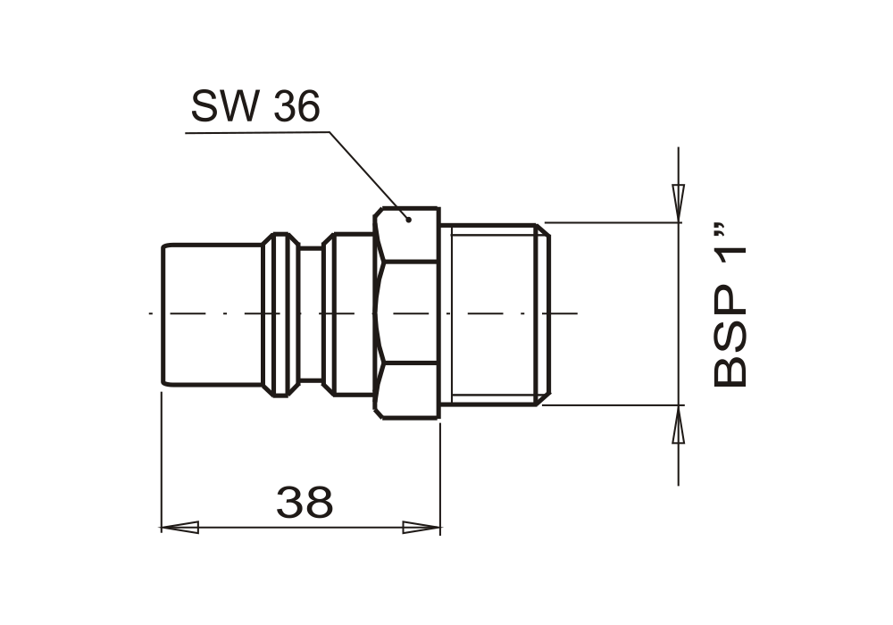 Koncovka s vnějším závitem