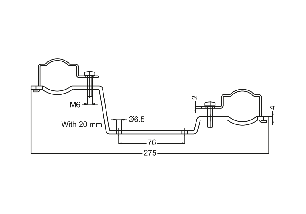 Držák mosazného rozvaděče (svorky)