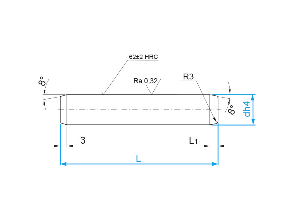 Vodicí sloupek h4 hladký
