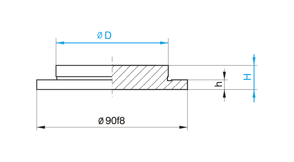Středicí kroužek bez otvoru, D=100-250