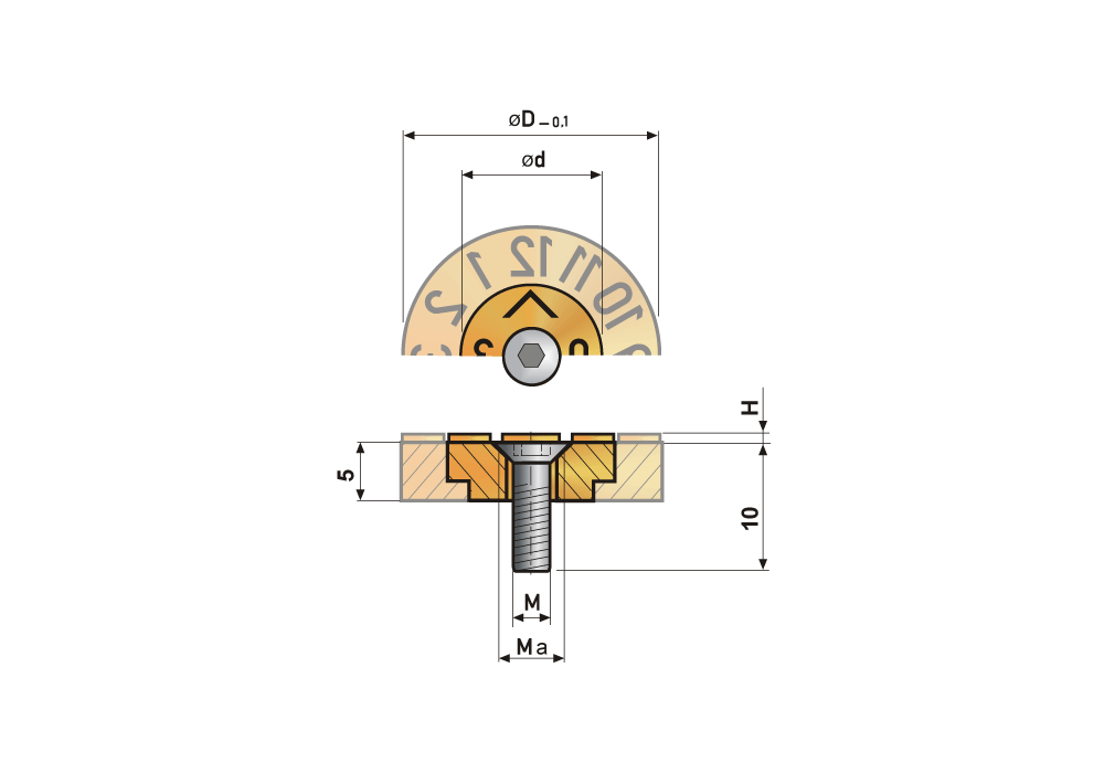 Vložka datumovky - Šipka