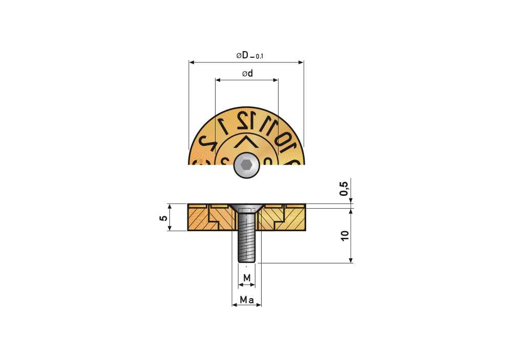 Datumovka - Měsíc + rok