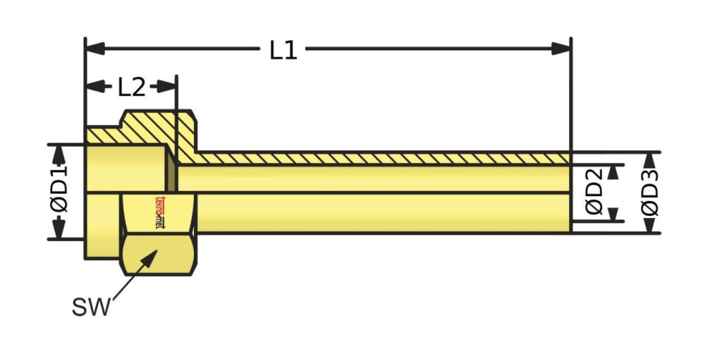 Prodloužení s vnitřním závitem