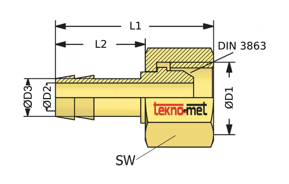Trn pro hadici, s převlečnou maticí