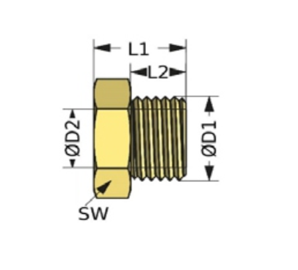Redukce, závit vnější - vnitřní