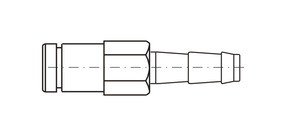 Koncovka s trnem pro nástrčnou hadici