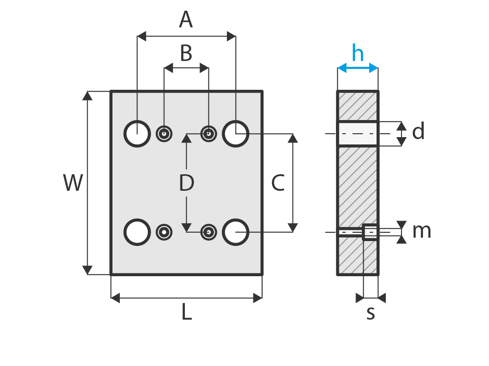 Upínací deska přesazená přes šířku rámu