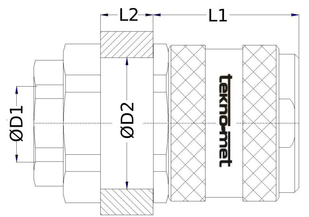 Rychlospojka do panelu s vnitřním závitem