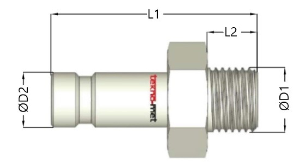 Náustek s vnějším závitem