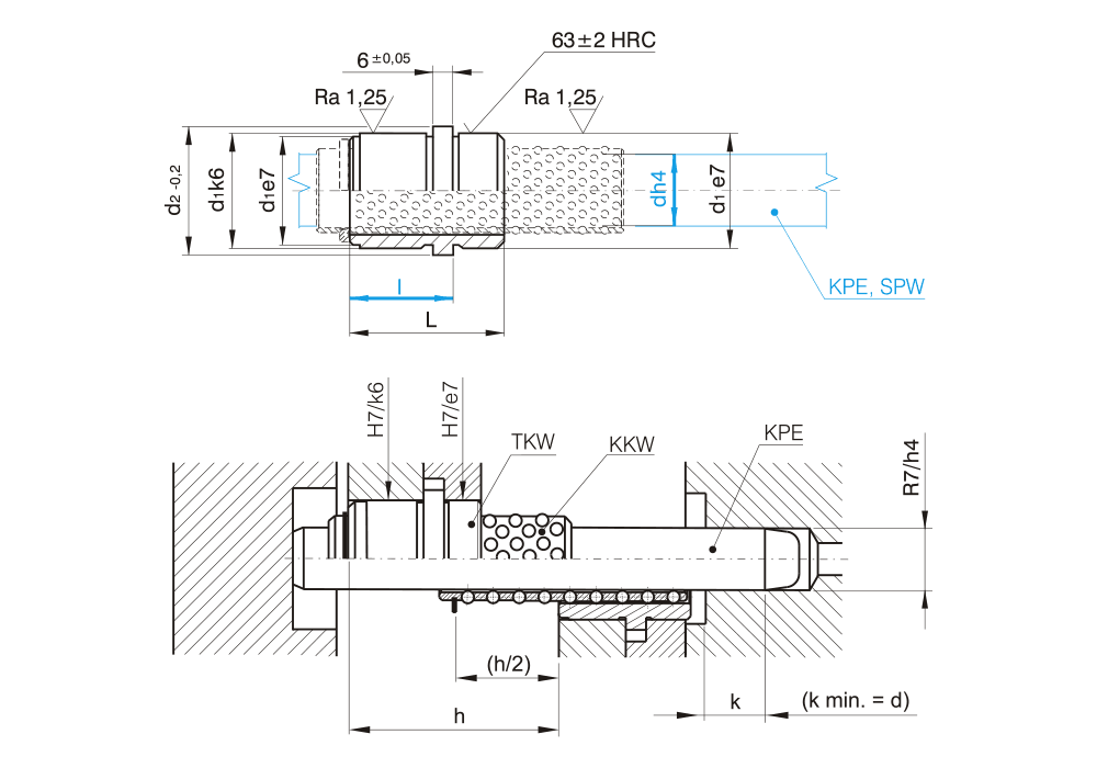 C1238 Vodící pouzdro pro kuličkovou klec