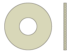 C2322 Izolační deska kruhová 600 N/mm2, s otvorem